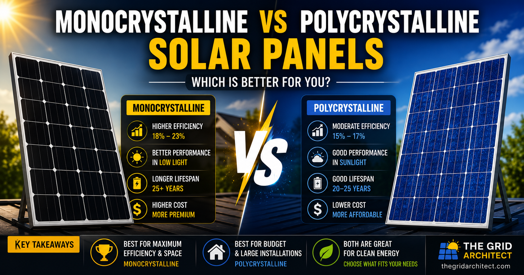 Monocrystalline vs Polycrystalline Solar Panels