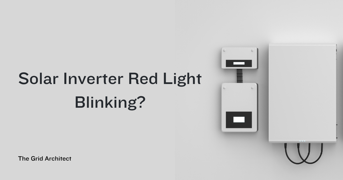 Solar Inverter Red Light Blinking