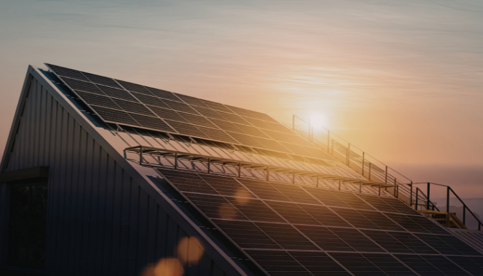 Solar Panel on rooftop