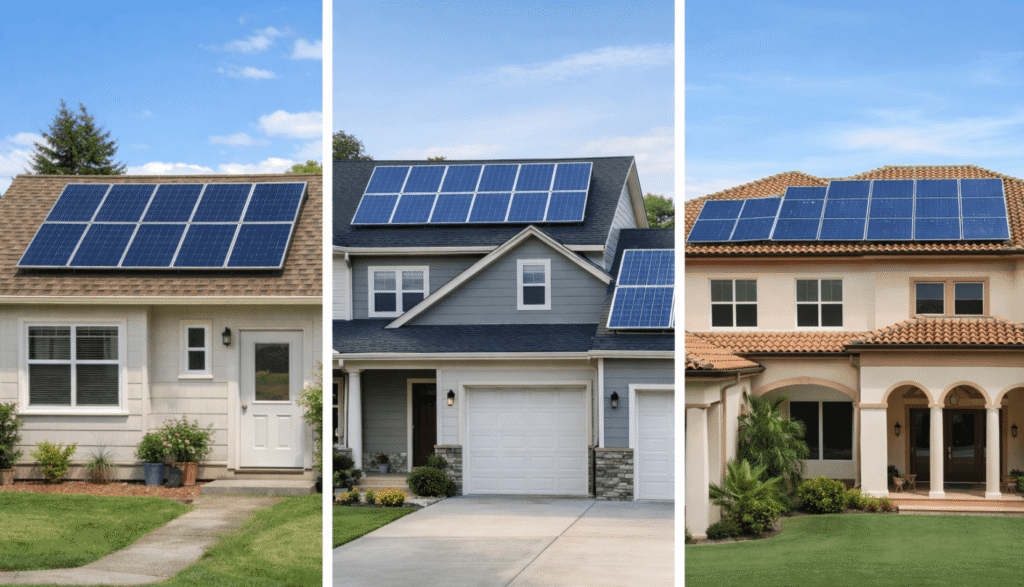 Solar panels on home