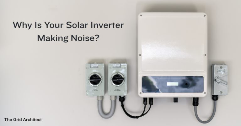 Solar inverter installed on wall making humming noise