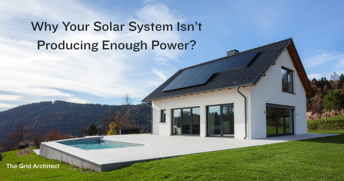 solar system not producing expected power