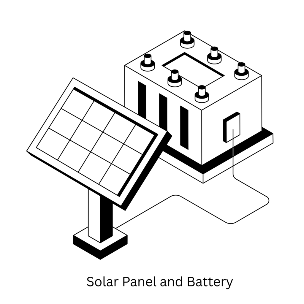 Battery with Solar Panel