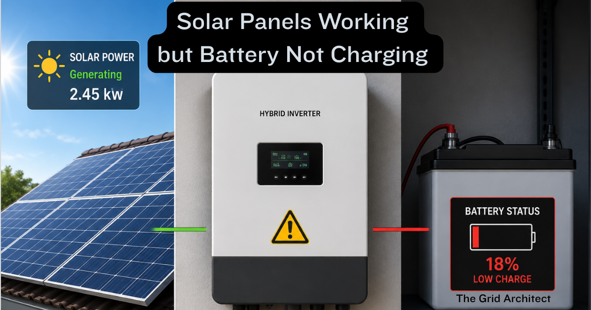 Solar Panels Working but Battery Not Charging