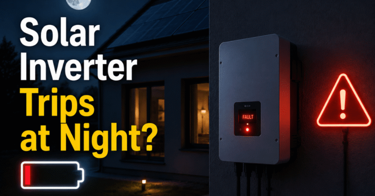 Solar inverter trips at night