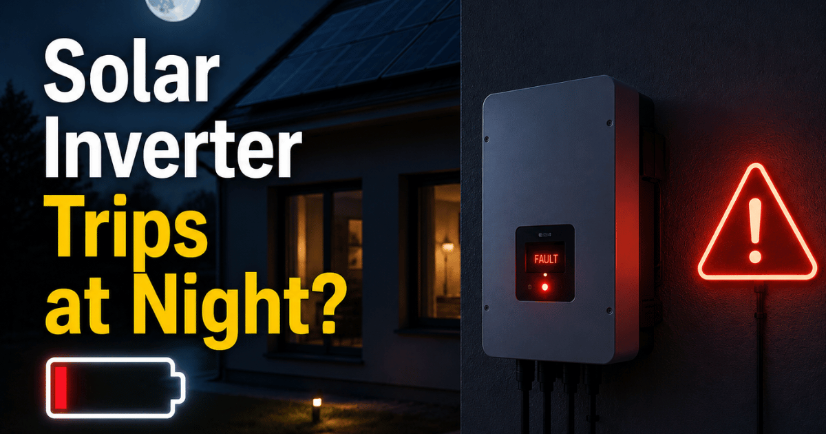 Solar inverter trips at night