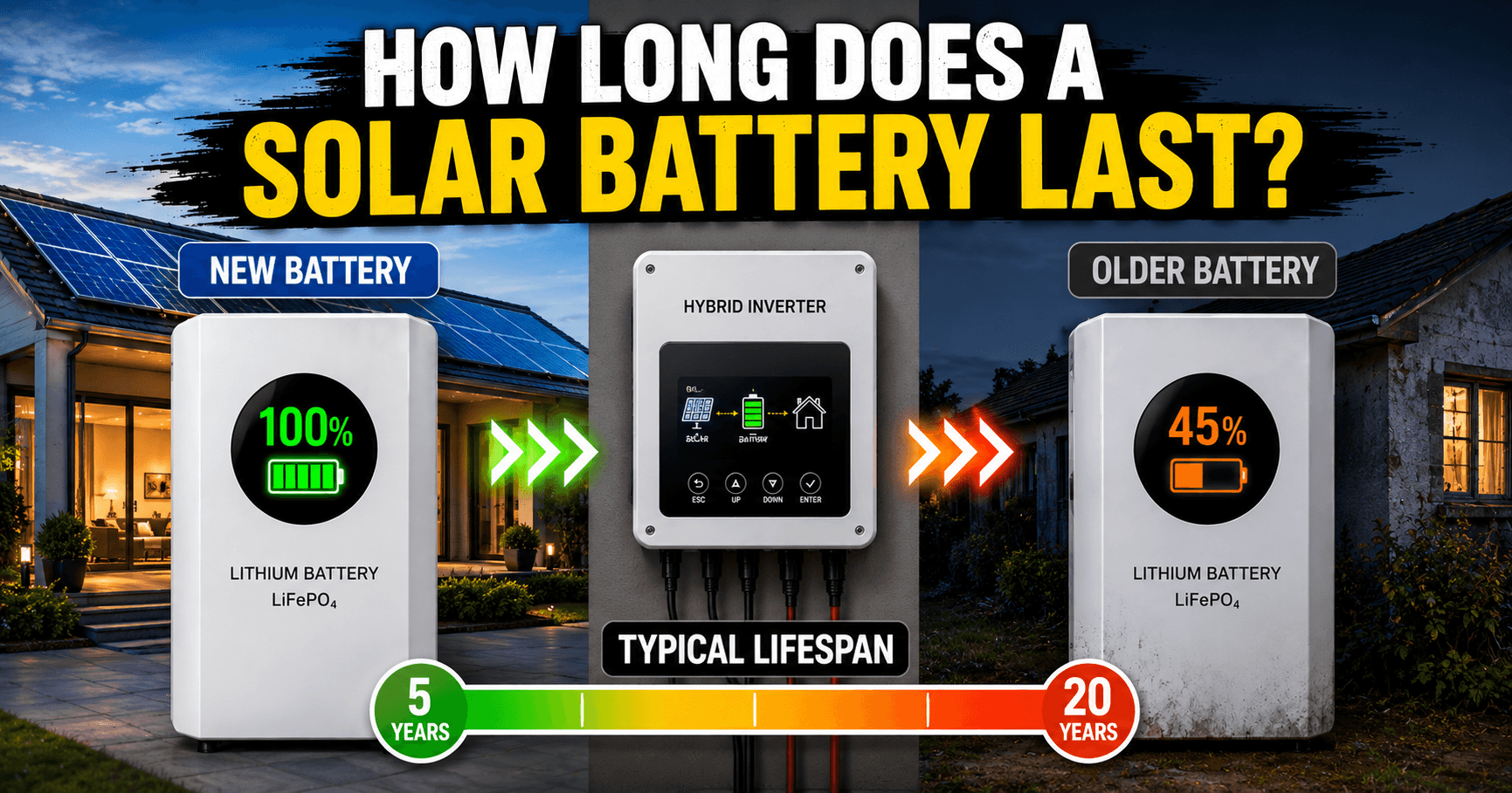 How long does a solar battery last