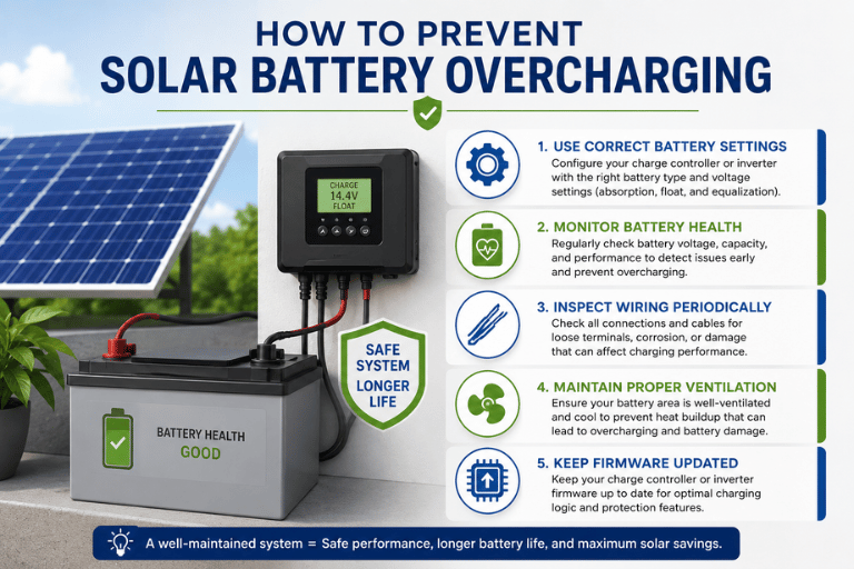 How to prevent solar battery overcharging