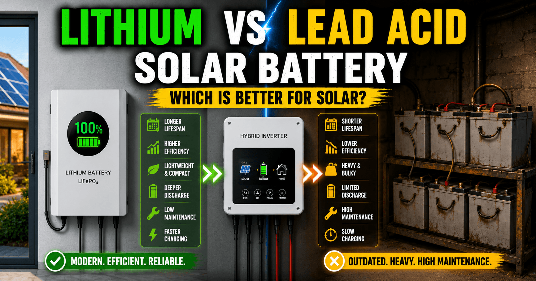 Lithium vs Lead Acid Solar Battery
