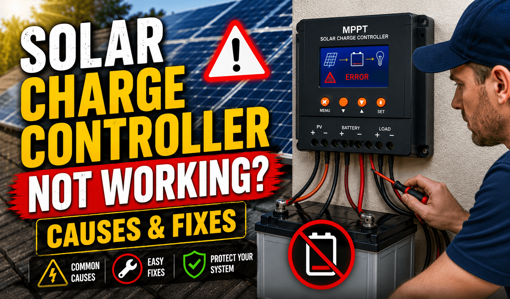 My solar charge controller not working
