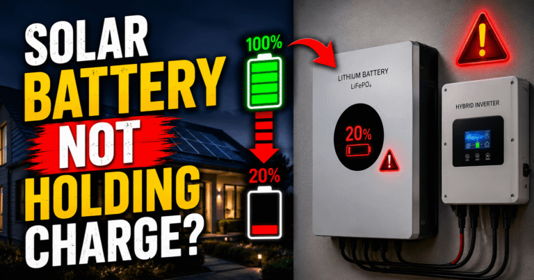 Solar Battery Not Holding Charge