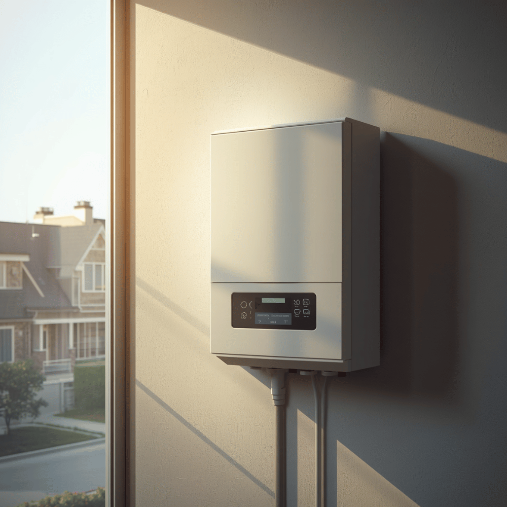 Solar inverter showing fault