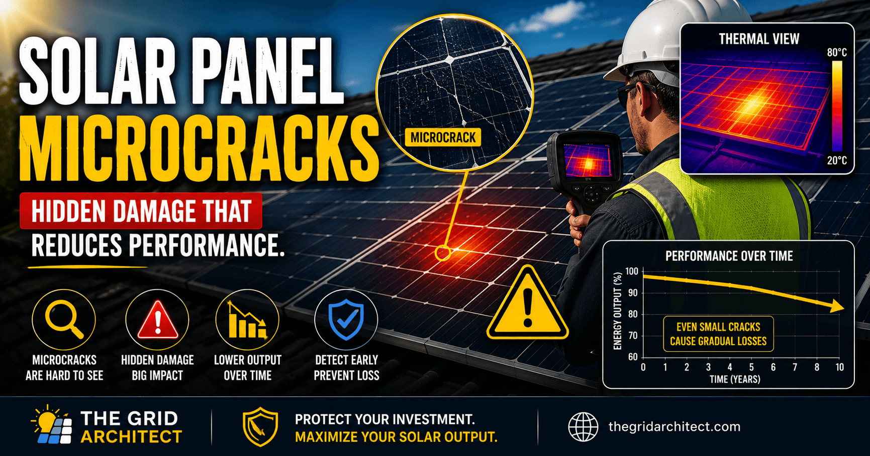 Solar panel microcracks