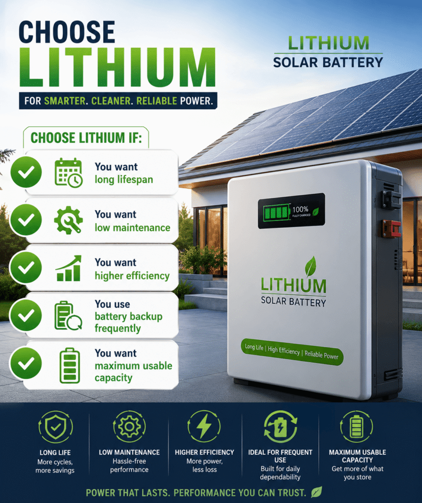 Advantage of Lithium solar battery